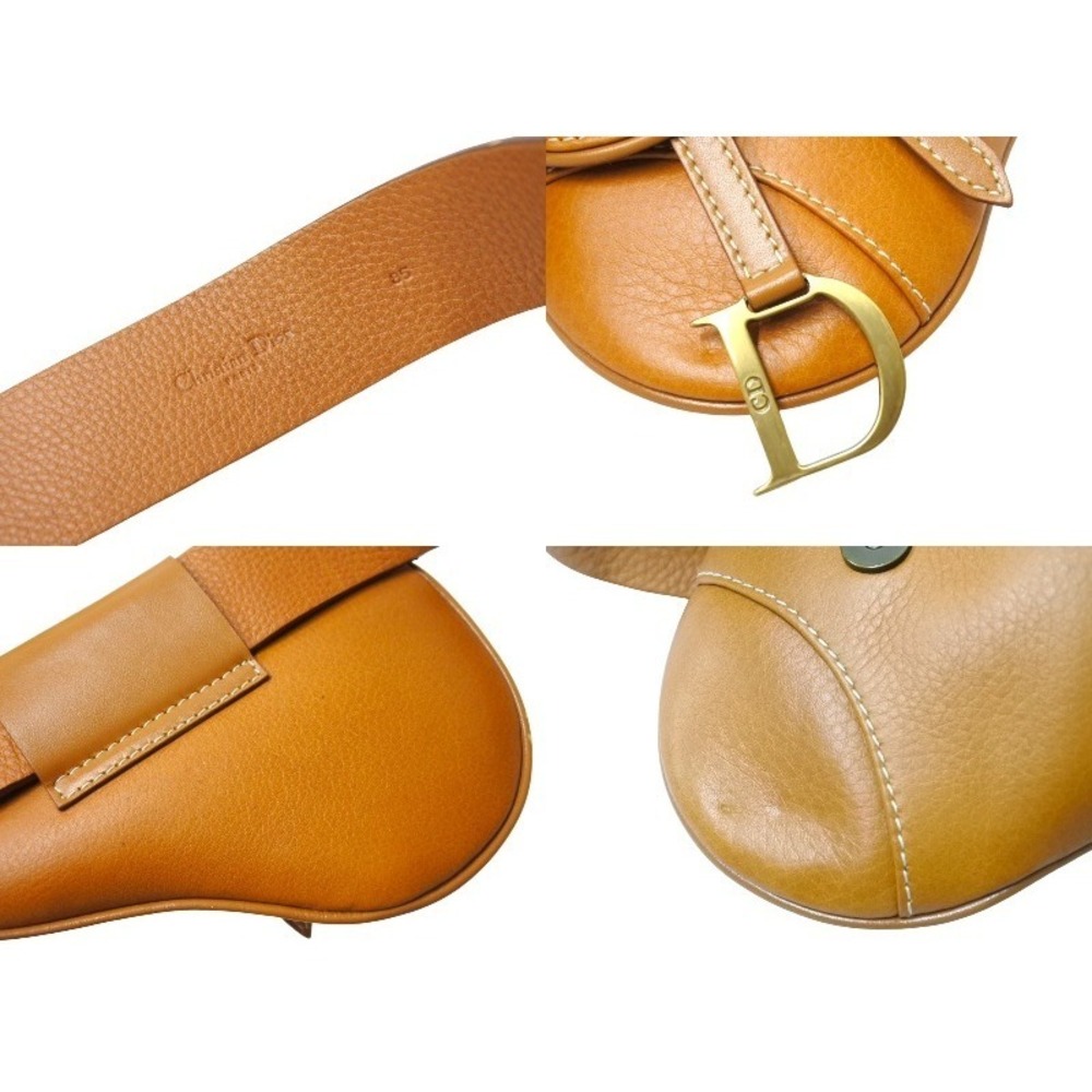 Dior Bag Waist Calfskin Christian Belt Brown Saddle Pouch - Picture 6 of 8